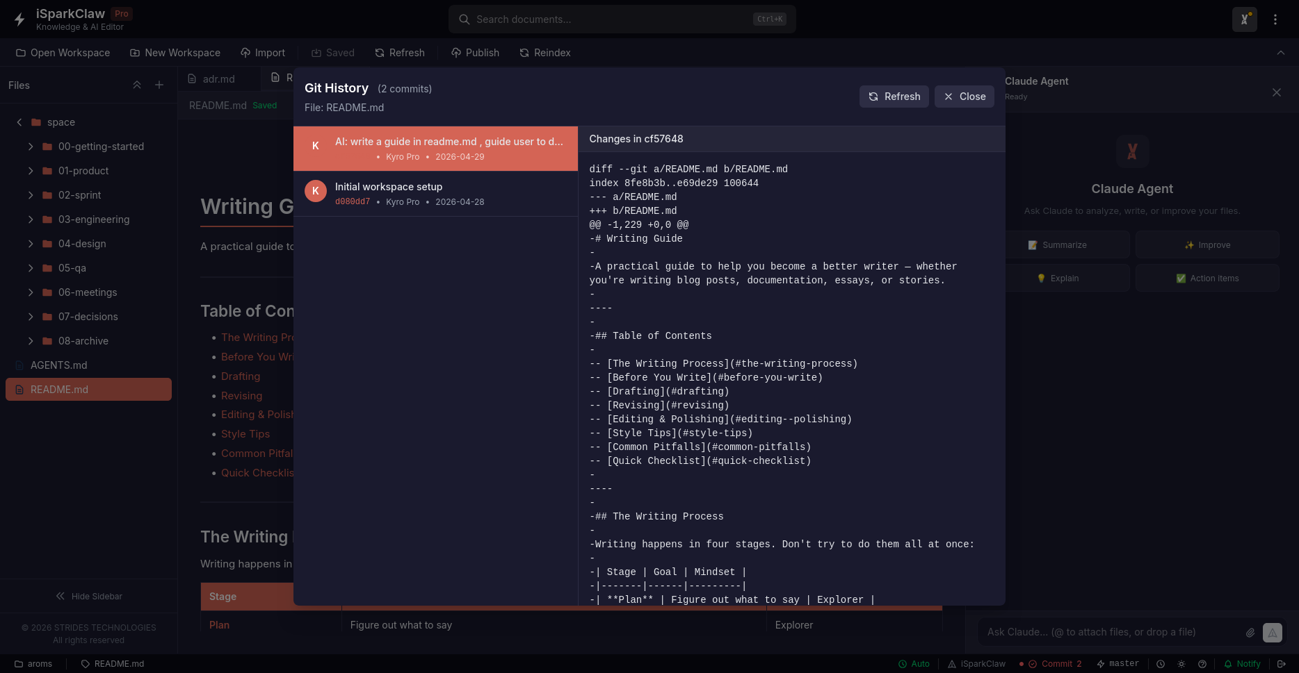 Commit Dialog